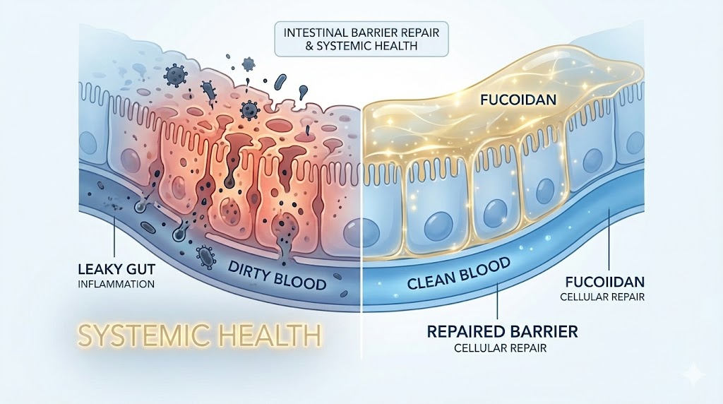 Leaky Gut vs Repaired Intestinal Barrier